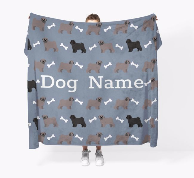 'Bone Pattern' - Personalised {breedFullName} Blanket